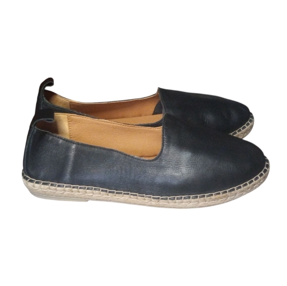Tsonga South Africa Leather Espadrille In Black Delta Size 42 9 - Picture 4 of 8